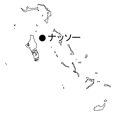 バハマ国無料フリーイラスト｜首都名(白)